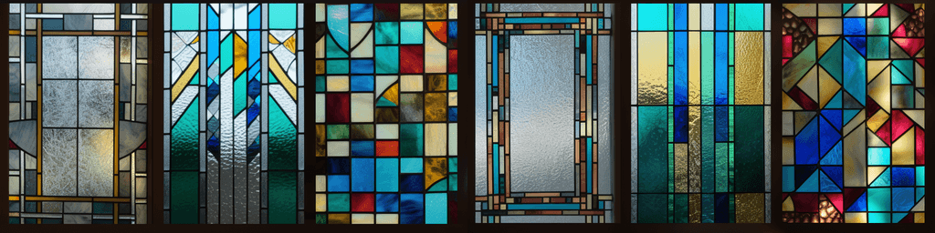Geometric Stained Glass Sample Strip